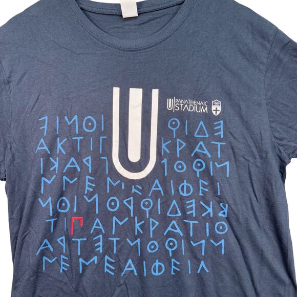 VTG Olympics T Shirt Blue Panathenaic Stadium Olympics Greek Sports Tee XL - Picture 3 of 4